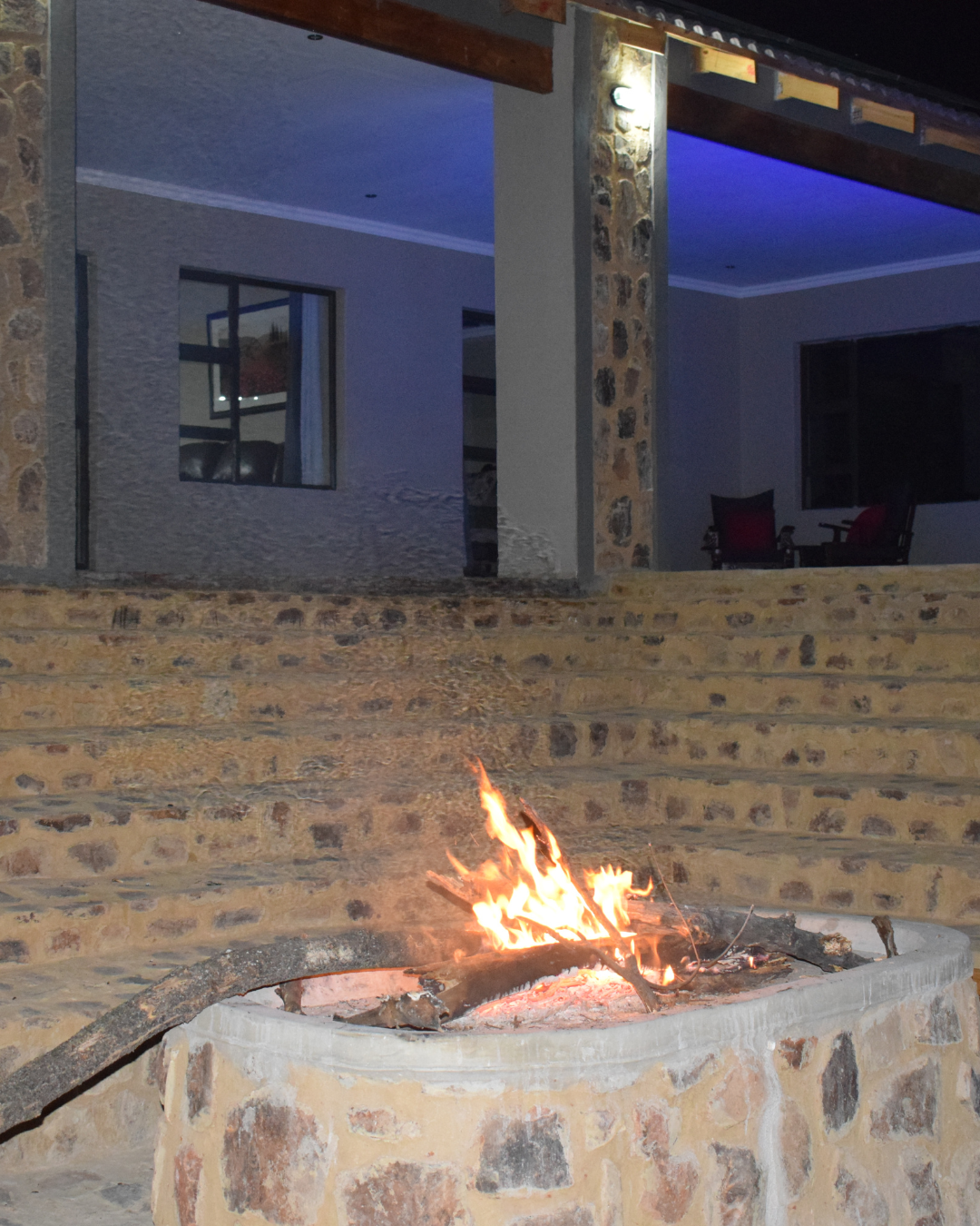 Wood and ice available at the lodge